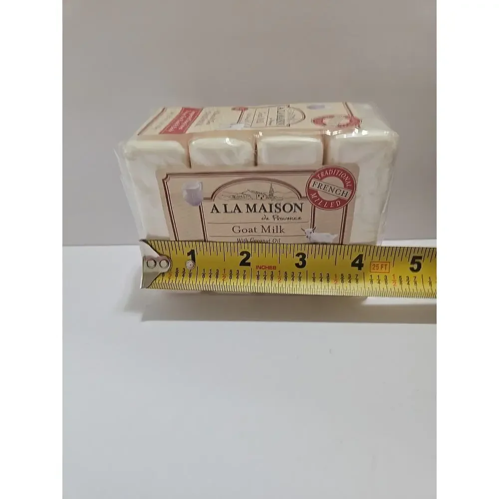 A La Maison Goat Milk Bar Soap 3.5 oz. | 4 Bars Triple French Milled All Natu...